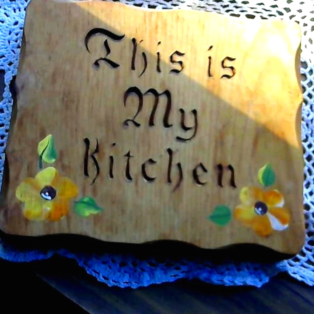 Vintage country farmhouse handmade kitchen plaque